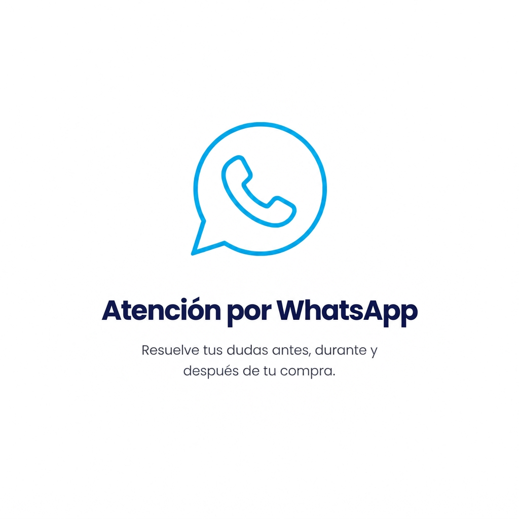 Icono de bocadillo de chat con teléfono, representando la atención al cliente por WhatsApp.