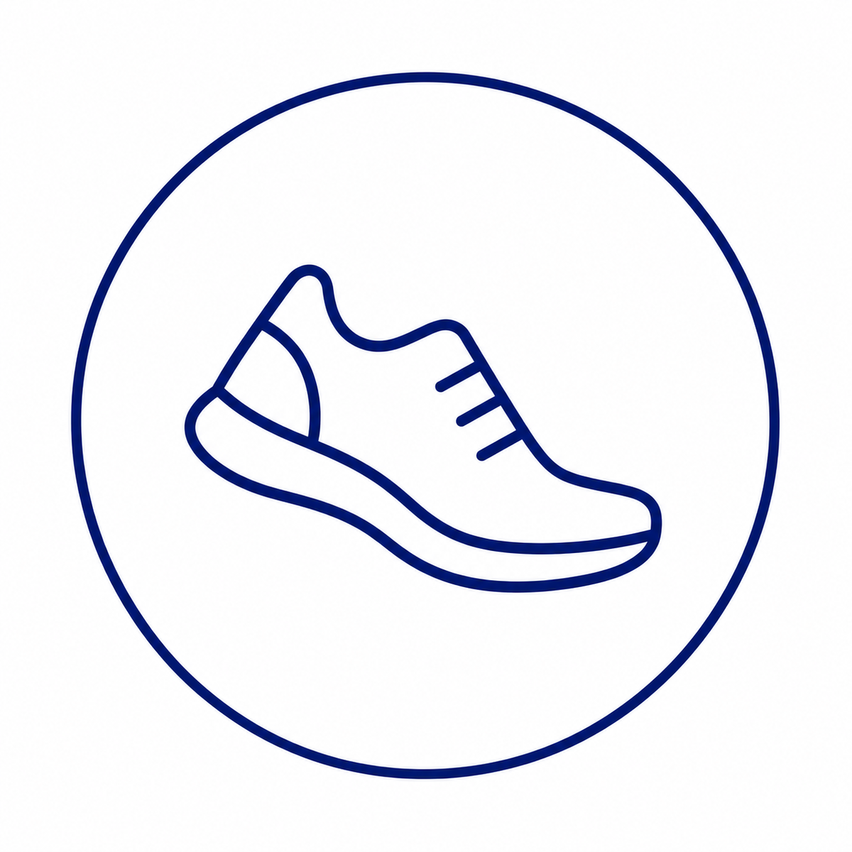 Icono de zapatilla representando un día activo o de mucho movimiento