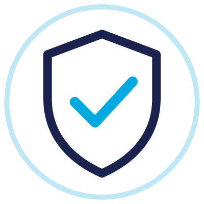 Icono de escudo con check que representa la calidad seleccionada de los productos NEXOsens